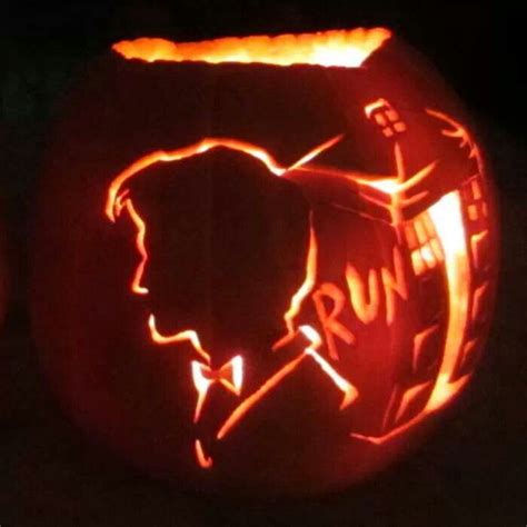 Doctor Who 11 With The Tardis Pumpkin Carving Pumpkin Carving