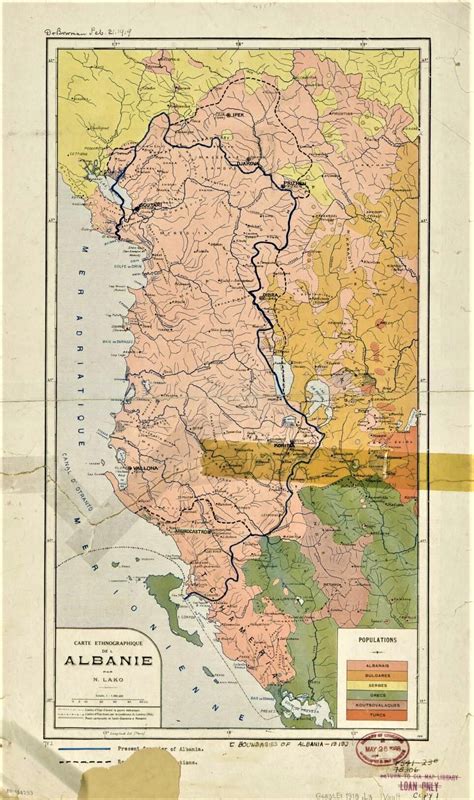 Ethnographic Map Of Albania And Neighbours Historical Maps Map