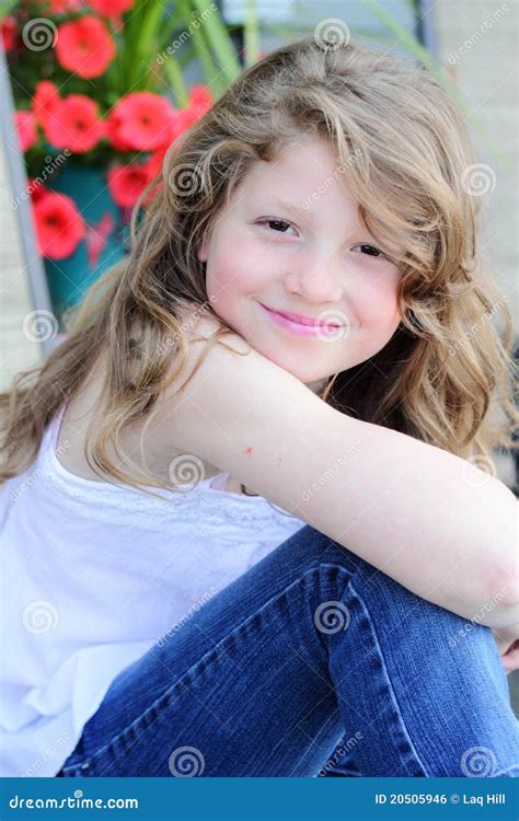 Pretty Preteen Girl With Long Hair Royalty Free Stock 22048 The Best