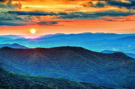 Blue Ridge At Sunset Photograph By Blaine Owens Fine Art America