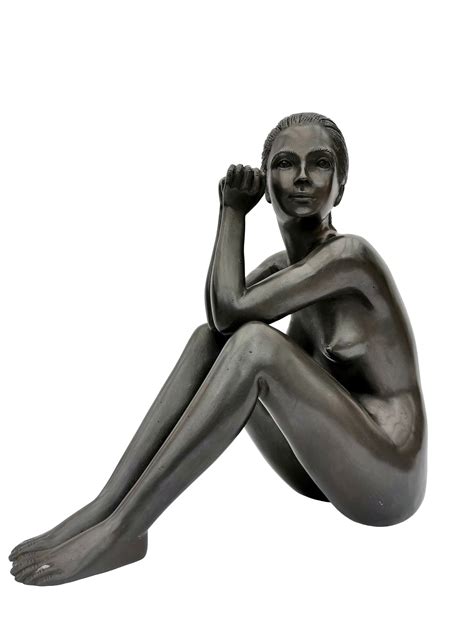Bronze Sculpture Of A Sitting Woman 10920 Hot Sex Picture