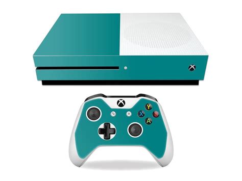 Skin Decal Wrap For Microsoft Xbox One S Solid Teal