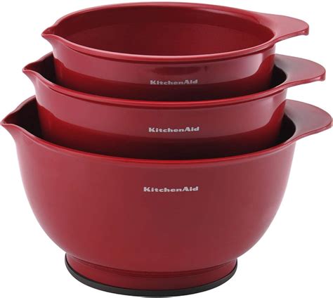 Kitchenaid Classic Mixing Bowls Set Of 3 Empire Red Uk