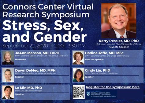 Connors Center Virtual Research Symposium Stress Sex And Gender Swhr