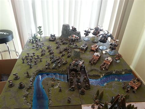 Over 5000 Points Of Painted Marines And Custom Game Board Warhammer