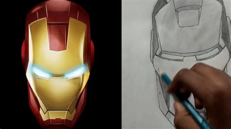 Iron Man Face Sketch Drawing Youtube