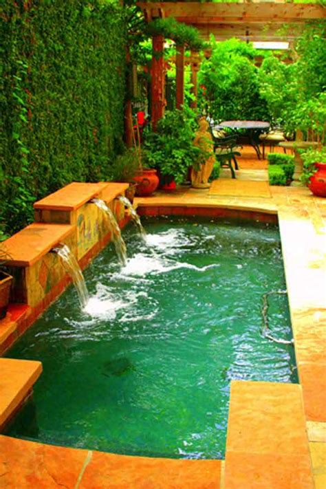 This small pool is tucked out of the way into the corner of the yard. 28 Mindbogglingly Alluring Small Backyard Designs ...
