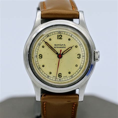 Vintage Rodana Swiss Automatic Wristwatch Waterproof Antimagnetic Shoc