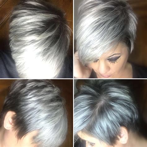 15 Short Silver Hair With Dark Roots Transformations The Fshn