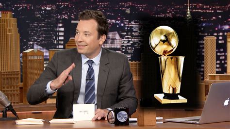 Watch The Tonight Show Starring Jimmy Fallon Highlight Thank You Notes Nba Finals Trophy