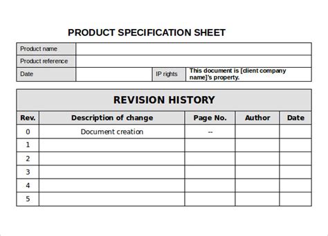 Visualize product development with this modern timeline template. FREE 12+ Specification Sheet Samples in PDF