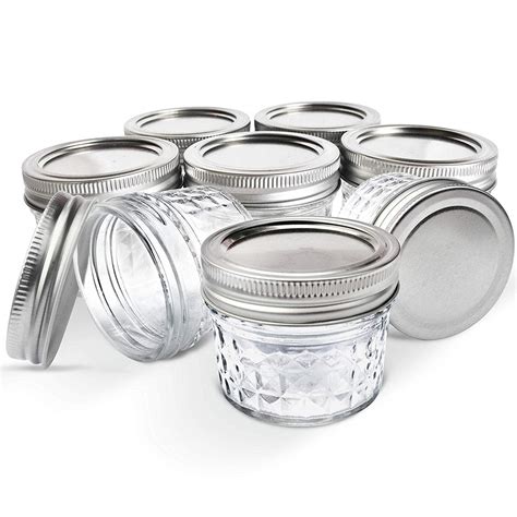 Hot Sale 120ml 4oz Crystal Glass Jar Caviar Glass Mason Jar With Screw Cap High Quality Mason