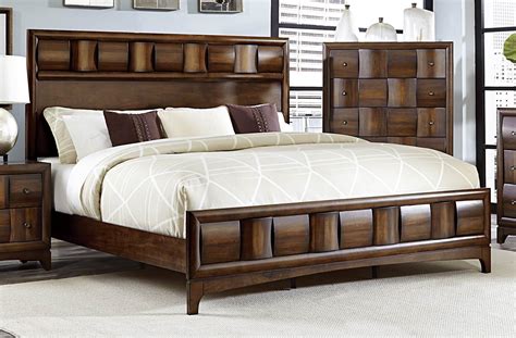 Porter Warm Walnut King Panel Bed From Homelegance 1852k 1ek Coleman Furniture
