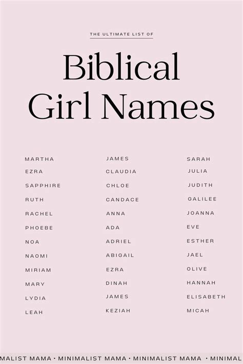 31 Prettiest Biblical Girl Names With Precious Meanings Artofit