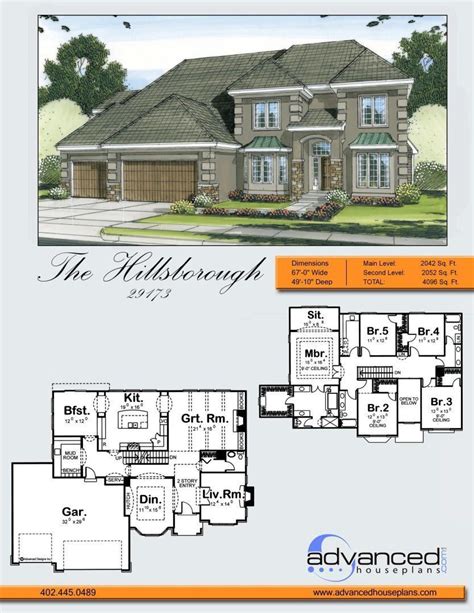 2 Story French Country House Plan Hillsborough French Country House