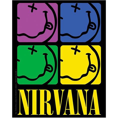 Candd Visionary Nirvana Smiley Face Color Sticker Nirvana Painting