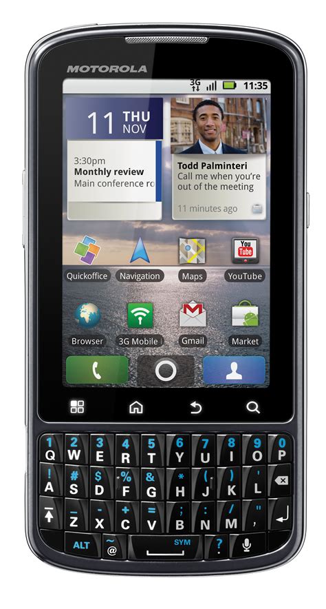 Motorola PRO launching in Europe - Android 2.2 QWERTY business phone | EURODROID