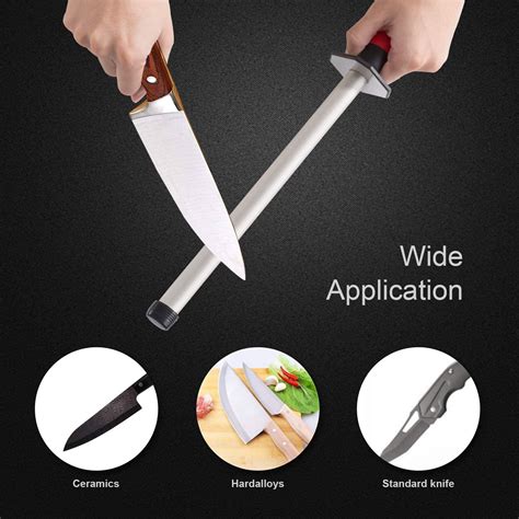 10 inch diamond knife sharpener rod oval carbon steel knife sharpening tool ebay