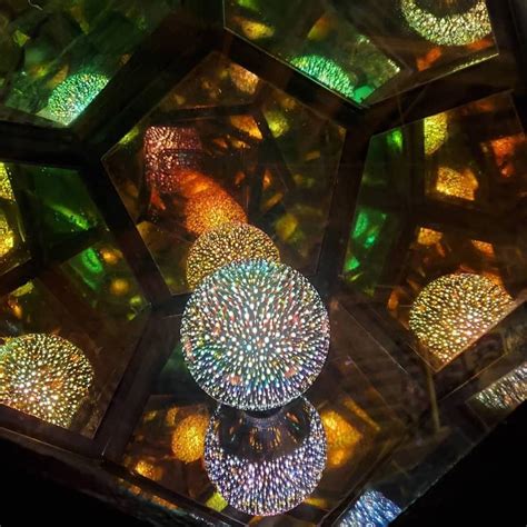 The Dodecahedron Infinity Mirror Dichroic Glass Light Chris Knight
