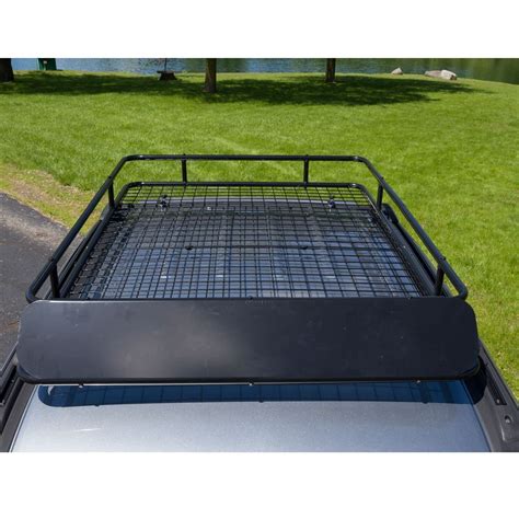 Elevate Outdoor Extra Large Steel Roof Cargo Basket With Wind Fairing