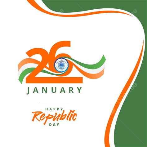 26 Republic Day White Transparent Happy Republic Day India 26 January