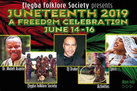 Juneteenth A Freedom Celebration June 14 16 2019 Elegba