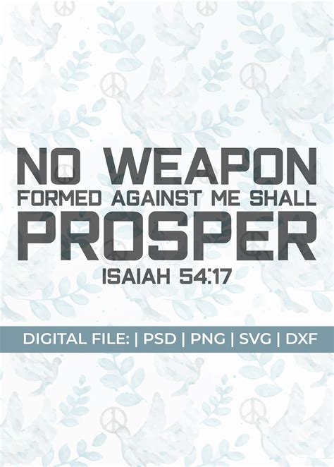 No Weapon Formed Against Me Svg Faith Svg Christian Quotes Etsy