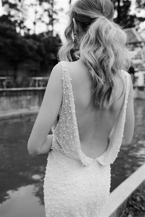Embellished Pearl Bridal Gown For The Modern Romantic Bride Embellished Wedding Dress Wedding