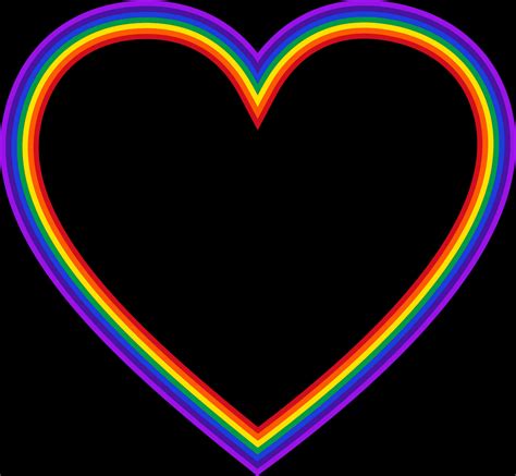Download Rainbow Heart Outline Graphic