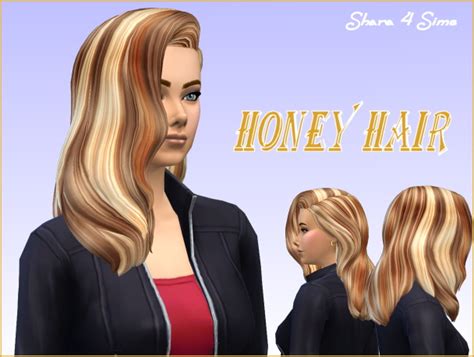 Honey Hair Sims 4 Hair