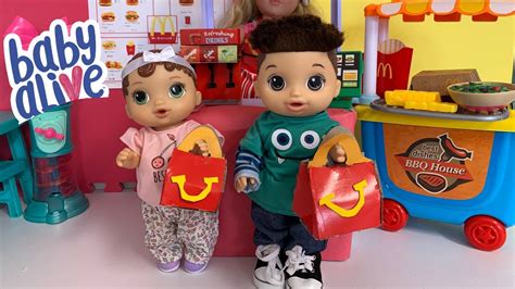 Baby Alive Abby Goes To Mcdonalds For Lunch Baby Alive Videos Youtube