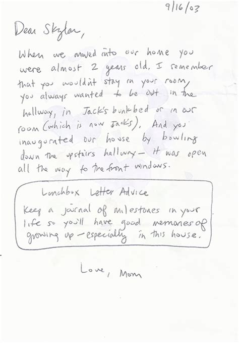 Daughter Uses Moms Inspirational Lunch Notes For Grad School Thesis
