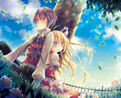 Tons of awesome couples anime wallpapers to download for free. Wallpaper Anime Couple, Romance, Windy, Under The Tree ...