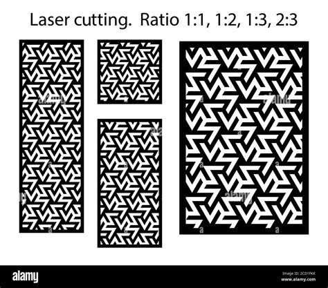 Laser Pattern Decorative Vector Panels For Laser Cutting Template For