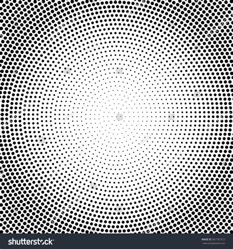 Abstract Vector Black White Dotted Halftone Stock Vector Royalty Free