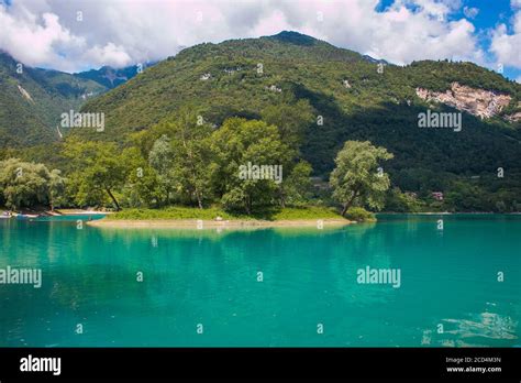 View Of Lake Tenno A Turquoise Diamond On Garda Lake Trentino Italy