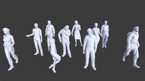 Low Poly People Collection 19 Buy Royalty Free 3d Model By Mega3d