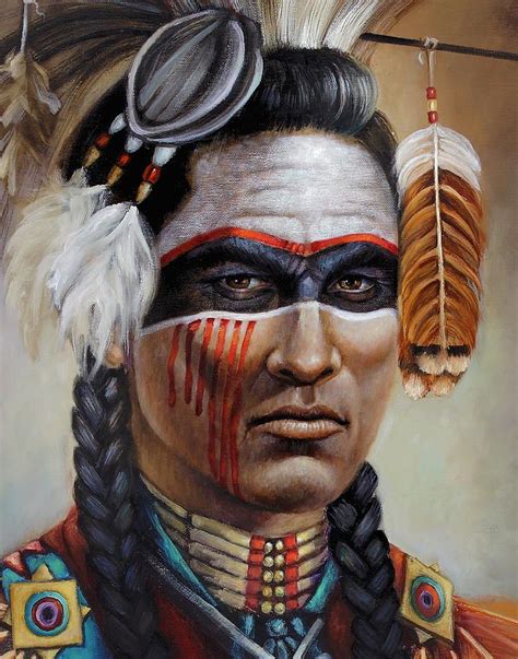 Red Road Warrior Detail By Geraldine Arata Native American Face Paint Native American Wars