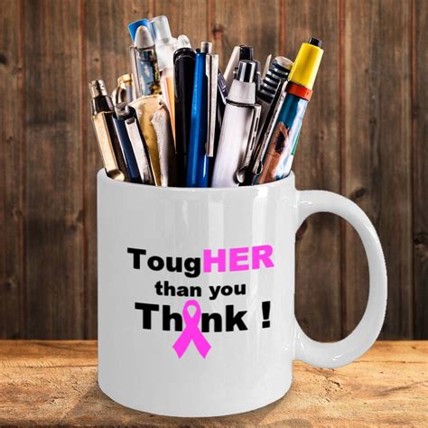 Breast Cancer Awareness Coffee Mug Tougher Than You Think Etsy Canada