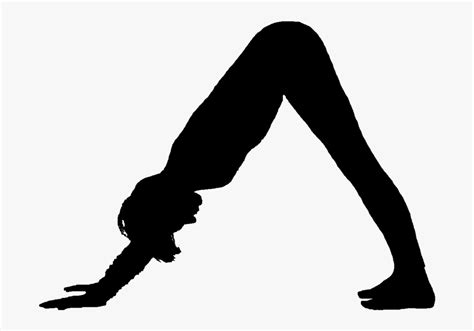 Yoga Pose Silhouette Png Svg Freeuse Library Downward