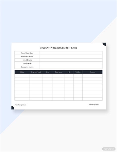 Instantly Download Free Babe Progress Report Card Template Sample Example In PDF