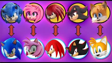Several Different Types Of Sonic The Hedgehog Heads Are Shown In This