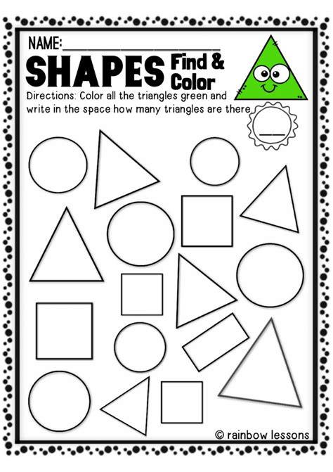 Printable 2d Shapes For Kindergarten