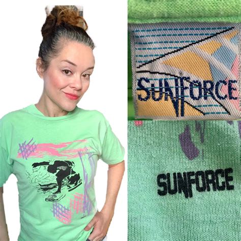 80s Vintage Green Neon Sun Force Surf And Skate T Shirt Size Etsy