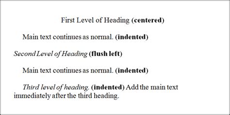 In most cases, don't talk about products, features, or commands in headings. Format a New Paper in APA Style - 6th Edition