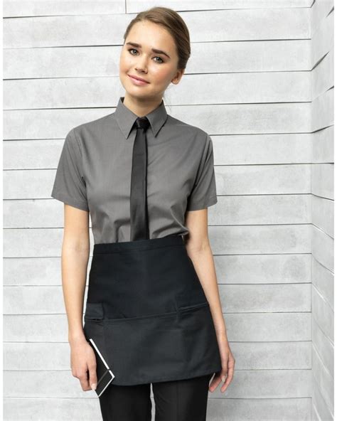 zip pocket waist apron waitress outfit waiter outfit restaurant uniforms
