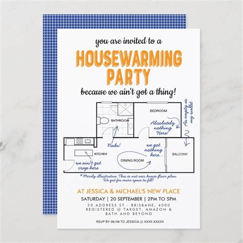 Aint Got A Thing Funny Housewarming Party Invitation Zazzle