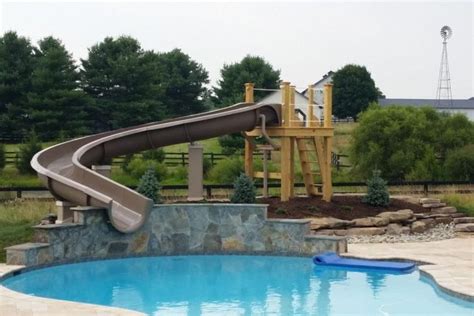 20 Backyard Swimming Pool Ideas With Water Slides Pool Water Slide