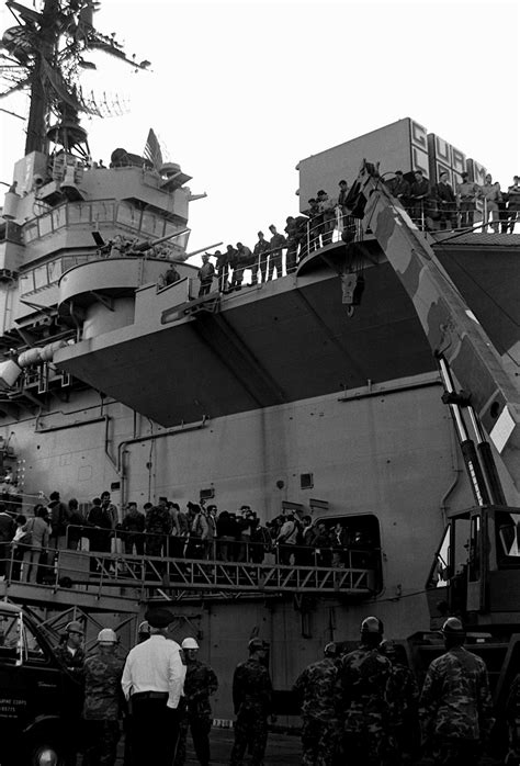 Starboard Side View Of The Amphibious Assault Ship Uss Guam Lph 9 As