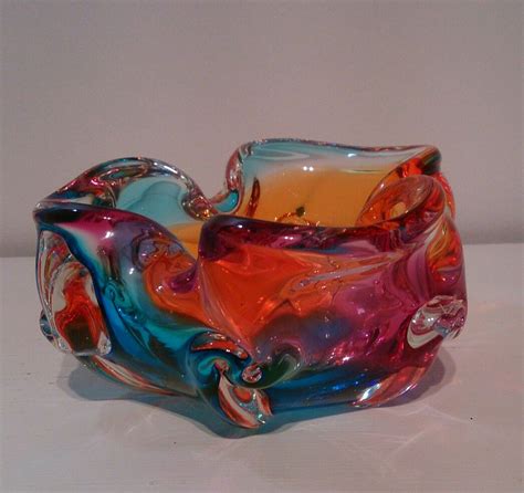 Murano Glass Bowl Mid Century Art Glass Glass Decor Glass Art
